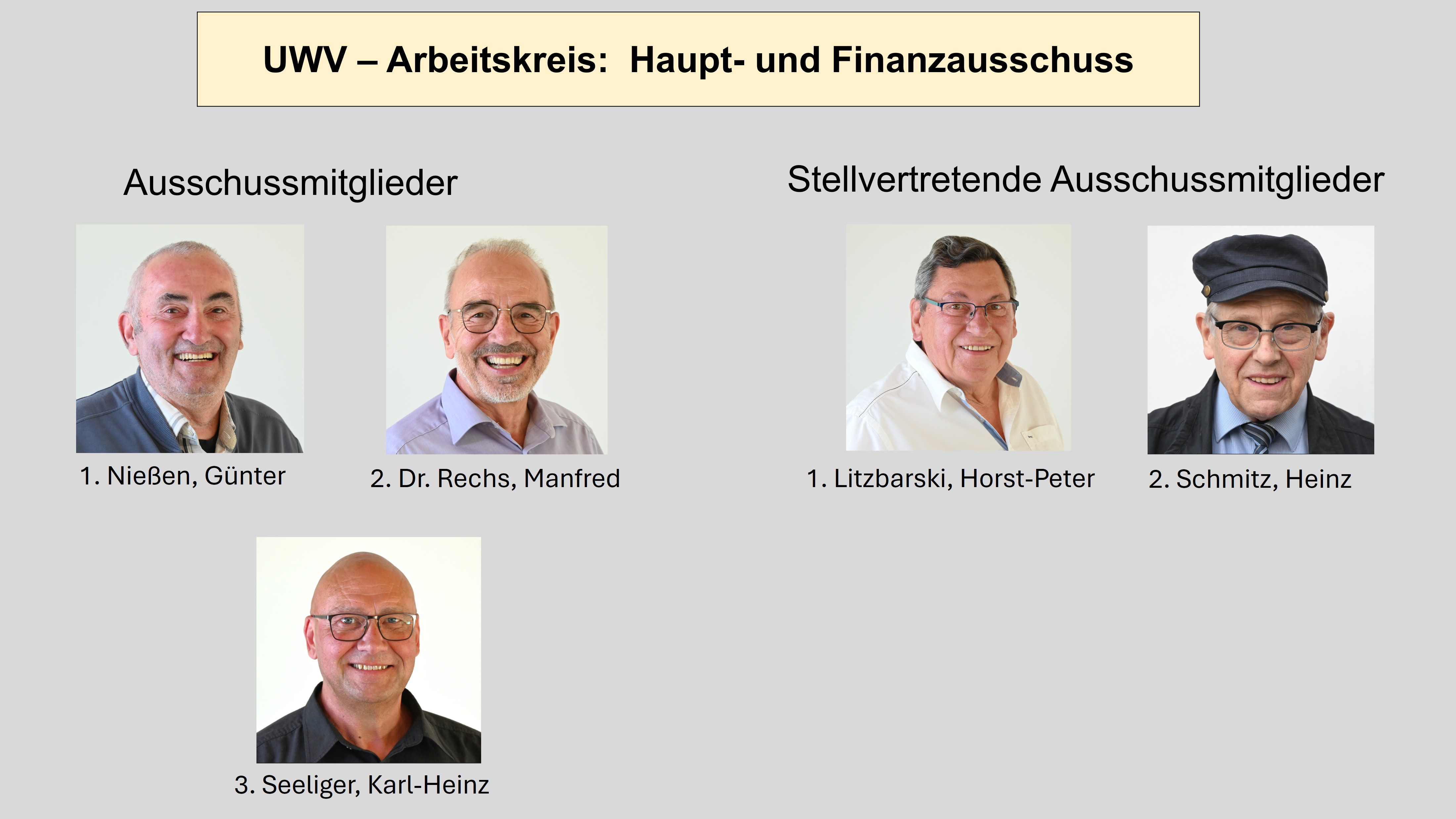 UWV Haupt- und Finanzausschuss